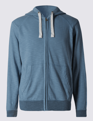 Pure Cotton Tailored Fit Lightweight Hooded Top North Coast M S