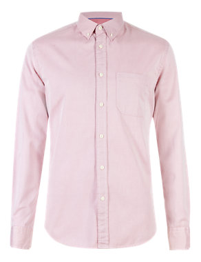 Pure Cotton Tailored Fit Long Sleeve Shirt Image 2 of 3