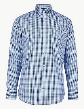 Pure Cotton Tailored Fit Oxford Shirt Image 2 of 5