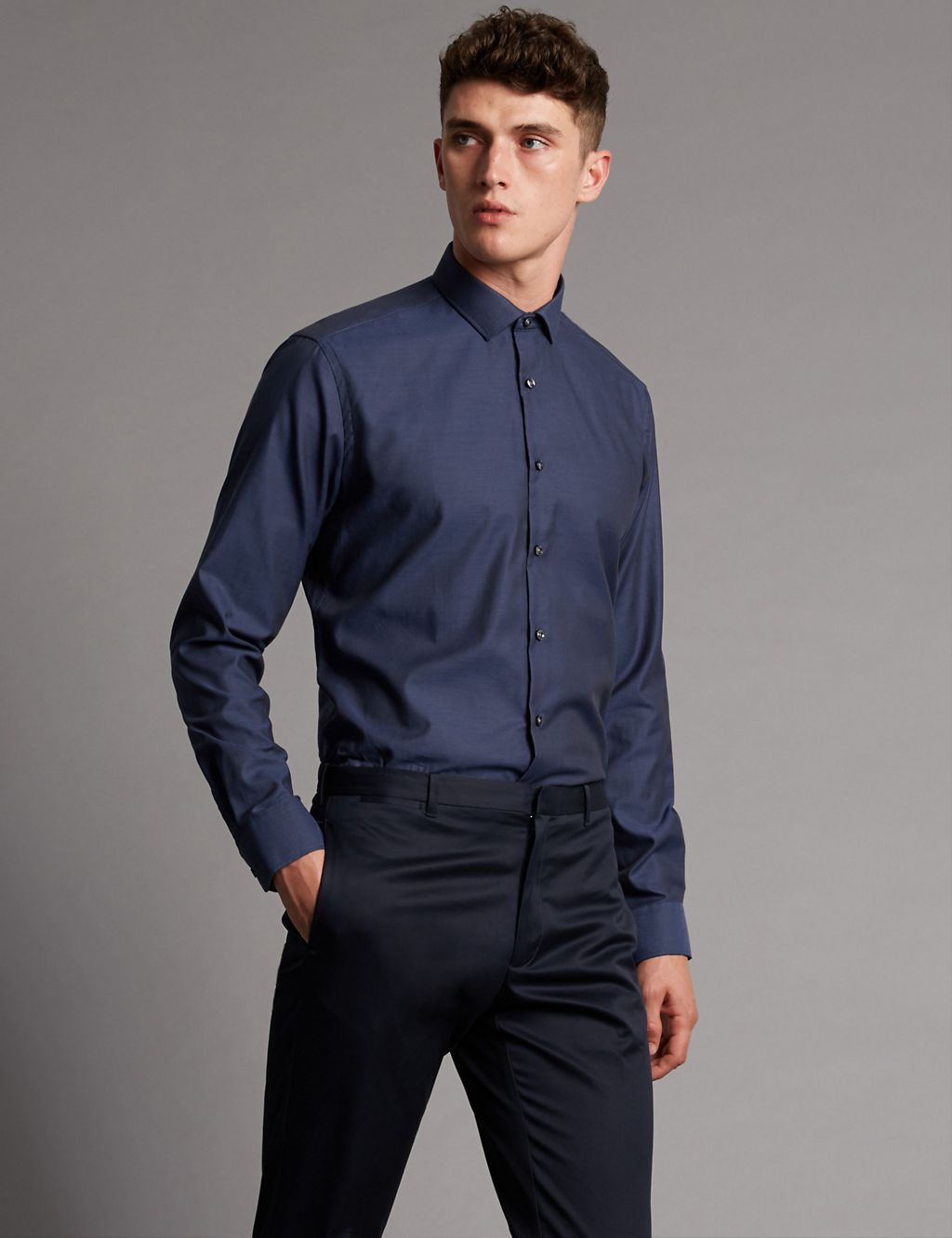 Pure Cotton Tailored Fit Oxford Shirt 3 of 5