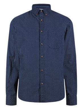 Pure Cotton Tailored Fit Paisley Print Shirt Image 2 of 3