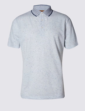 Pure Cotton Tailored Fit Piqué Polo Shirt Image 2 of 4