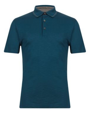 Pure Cotton Tailored Fit Polo Shirt Image 2 of 5