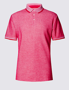 Pure Cotton Tailored Fit Polo Shirt Image 2 of 4