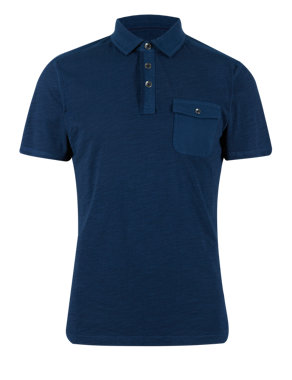 Pure Cotton Tailored Fit Polo Shirt Image 2 of 4