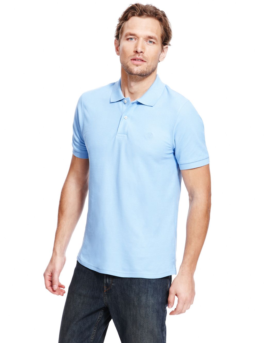Pure Cotton Tailored Fit Polo Shirt with StayNEW™ 3 of 3