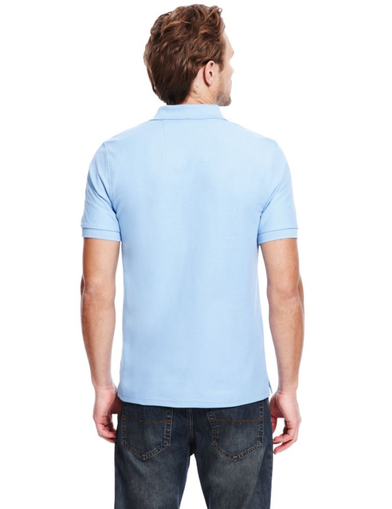 Pure Cotton Tailored Fit Polo Shirt with StayNEW™ 3 of 3
