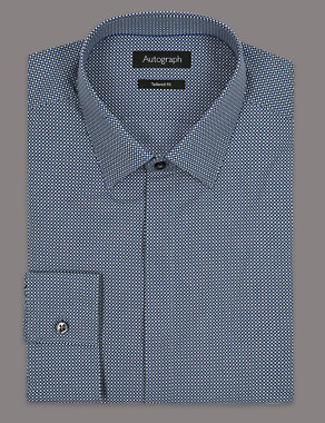 Pure Cotton Tailored Fit Printed Shirt Image 2 of 4