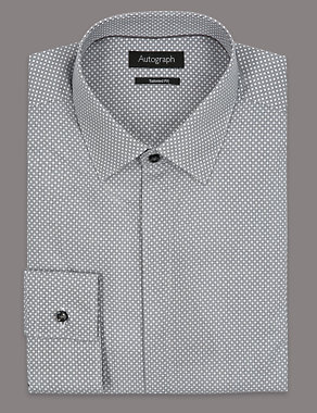 Pure Cotton Tailored Fit Printed Shirt Image 2 of 5
