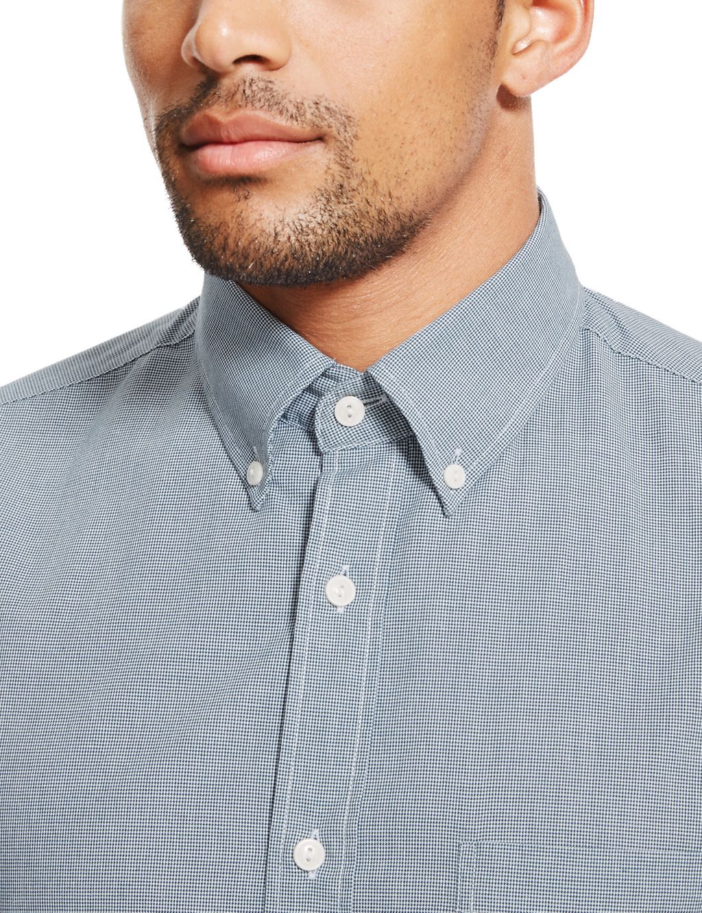 Pure Cotton Tailored Fit Puppytooth Shirt 4 of 6