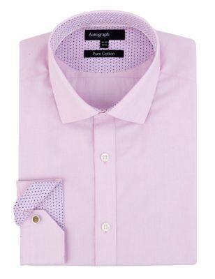Pure Cotton Tailored Fit Shirt Image 1 of 1