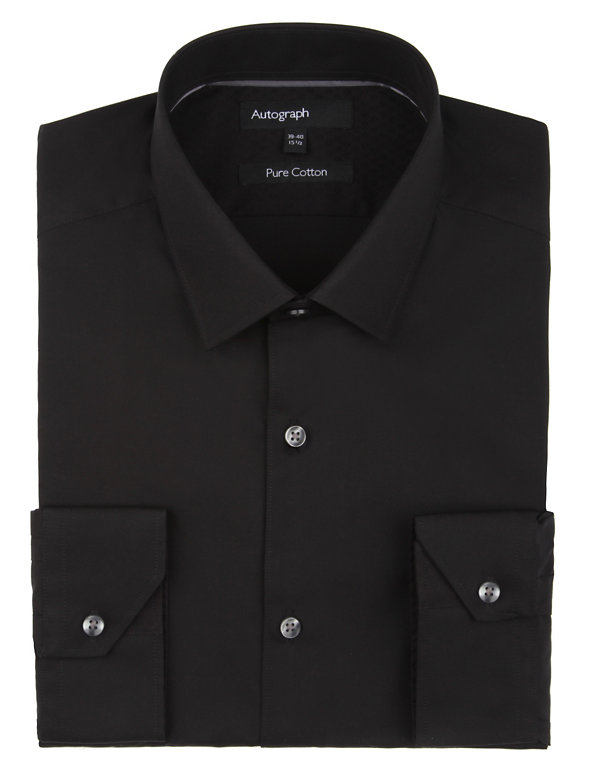 Pure Cotton Tailored Fit Shirt Image 1 of 1