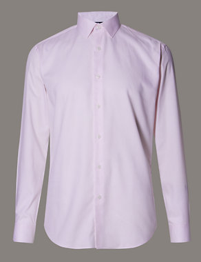Pure Cotton Tailored Fit Shirt Image 2 of 5