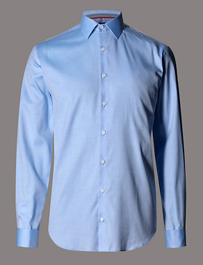 Pure Cotton Tailored Fit Shirt Image 2 of 6