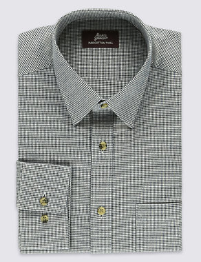 Pure Cotton Tailored Fit Shirt with Pocket Image 2 of 4