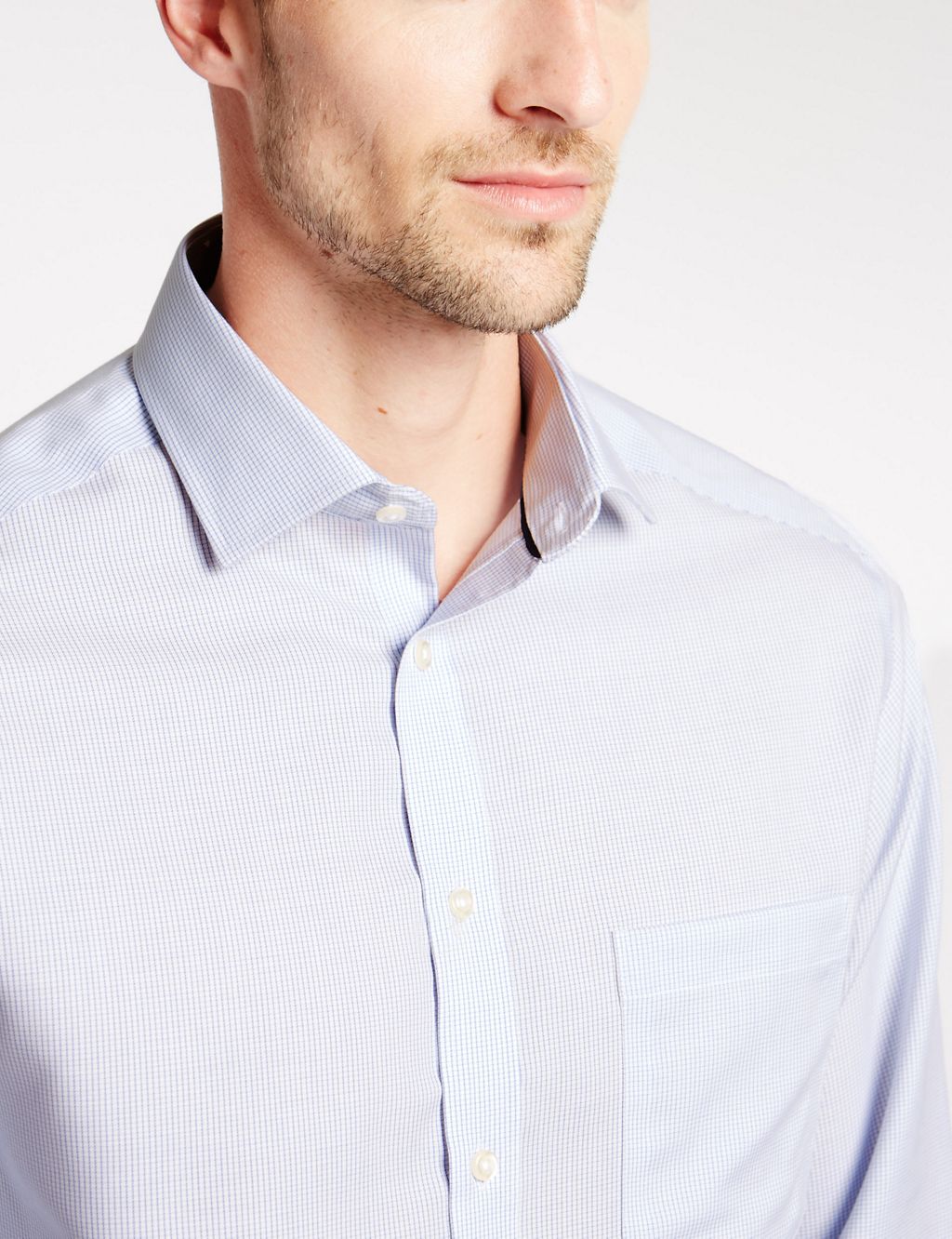 Pure Cotton Tailored Fit Shirt with Pocket 4 of 5