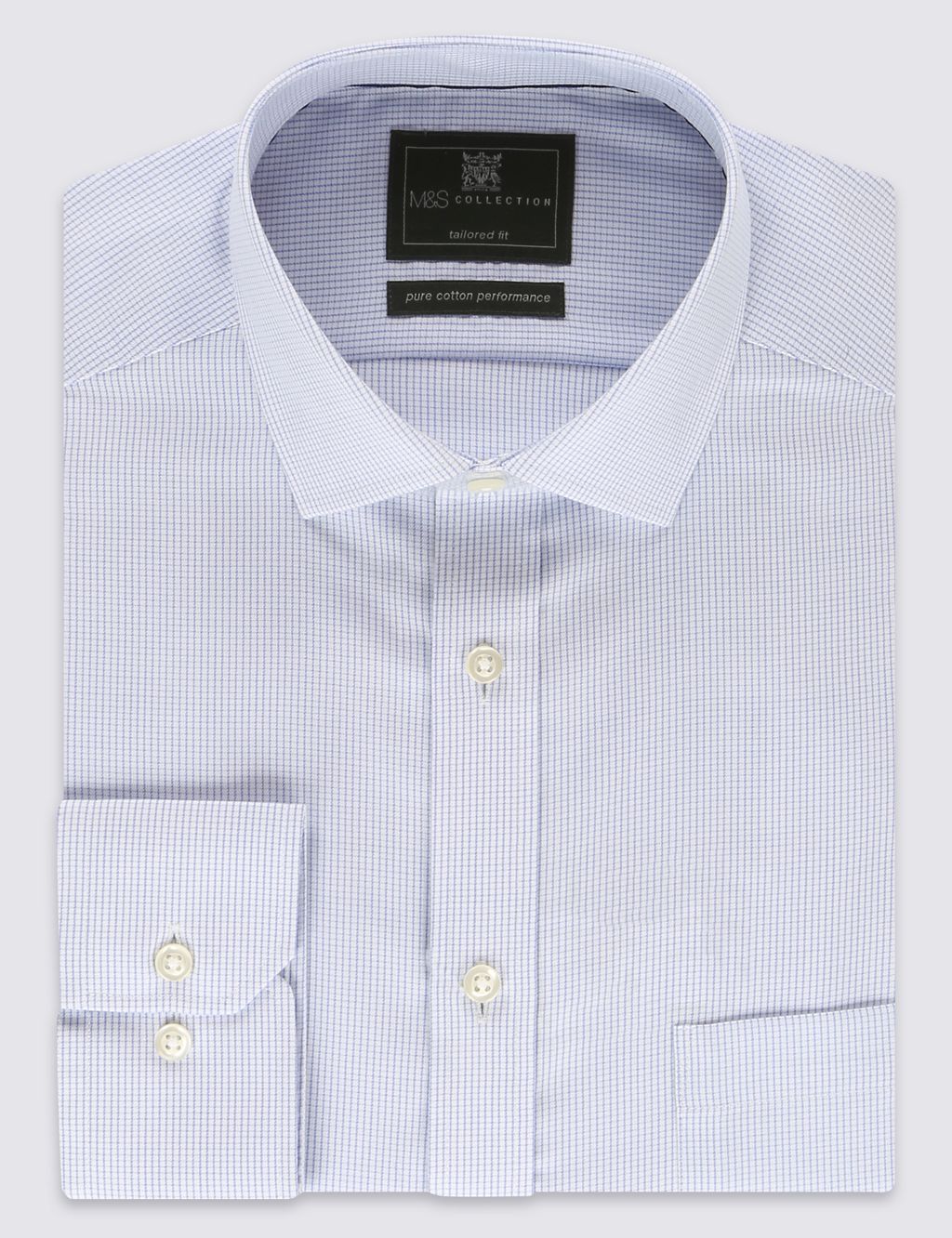 Pure Cotton Tailored Fit Shirt with Pocket 1 of 5