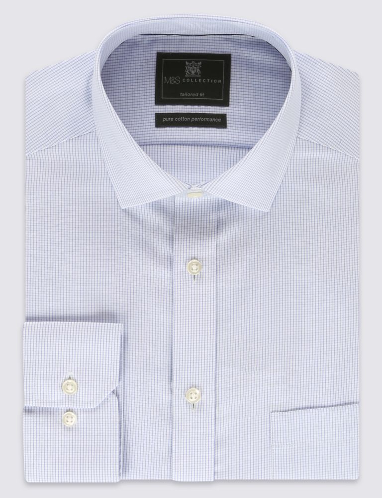 Pure Cotton Tailored Fit Shirt with Pocket 2 of 5