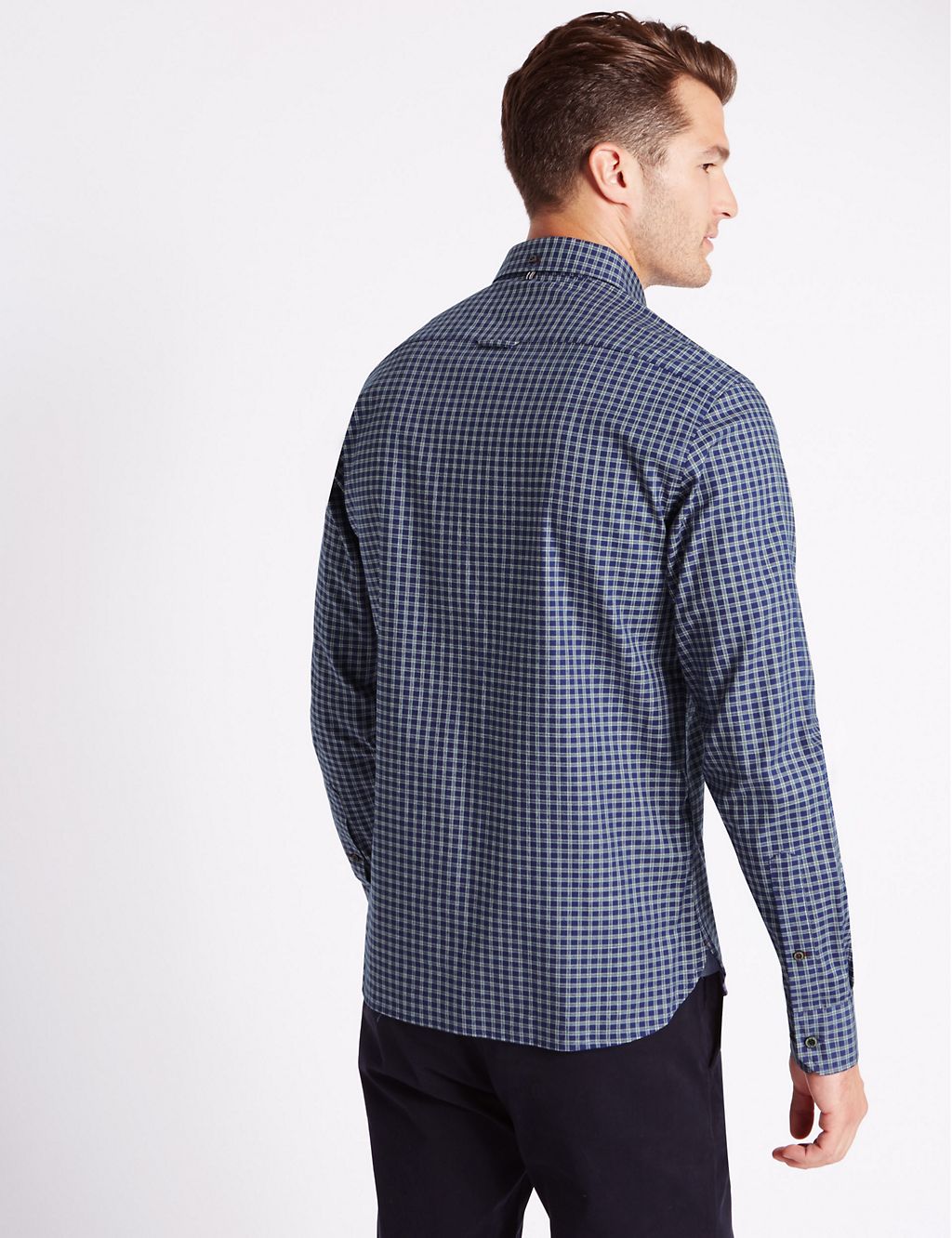 Pure Cotton Tailored Fit Shirt with Pocket 2 of 3