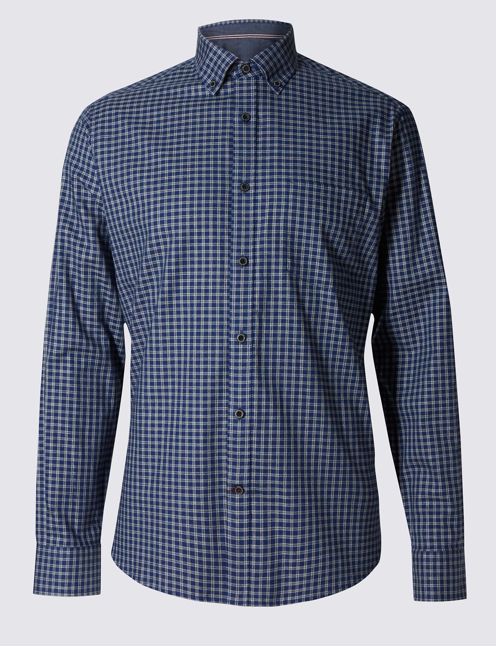 Pure Cotton Tailored Fit Shirt with Pocket 1 of 3
