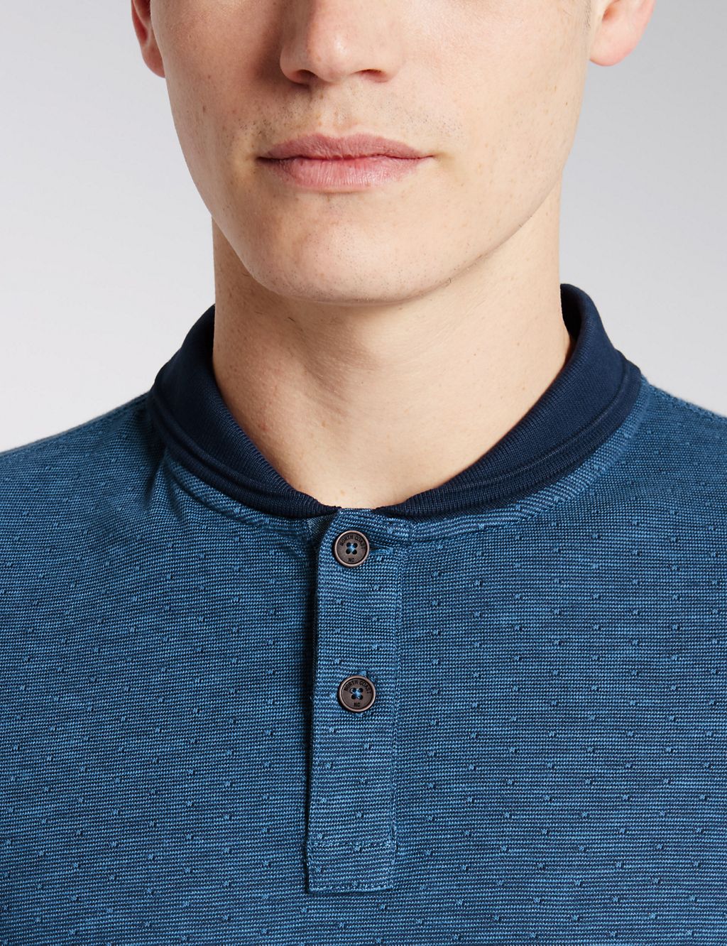 Pure Cotton Tailored Fit Spotted Polo Shirt 4 of 5