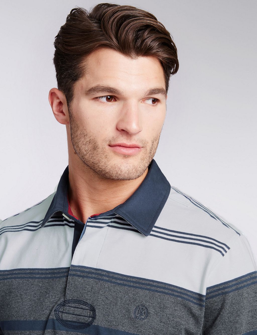 Pure Cotton Tailored Fit Striped Rugby Top 4 of 5