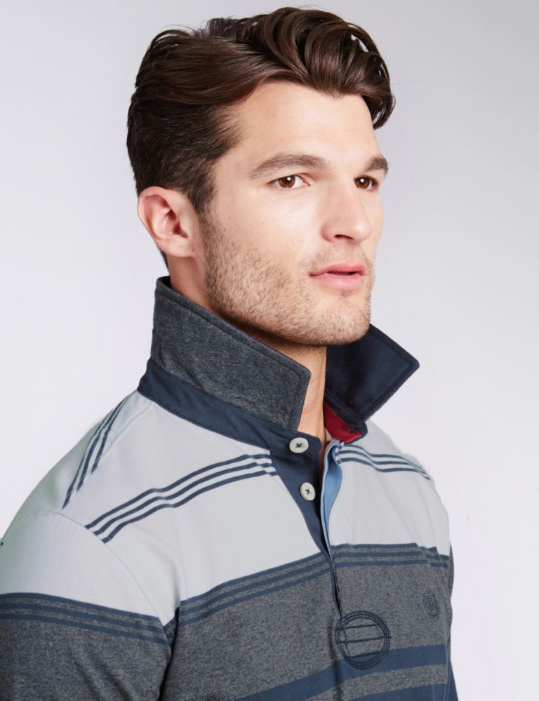 Pure Cotton Tailored Fit Striped Rugby Top 5 of 5