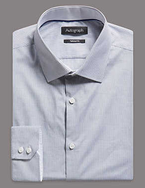 Pure Cotton Tailored Fit Striped Shirt Image 2 of 6