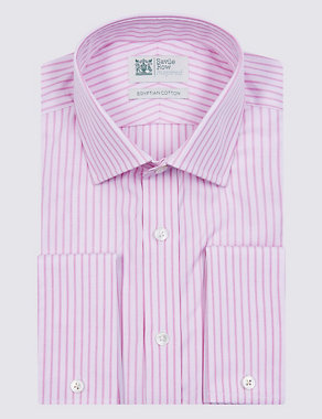 Pure Cotton Tailored Fit Striped Shirt Image 2 of 4