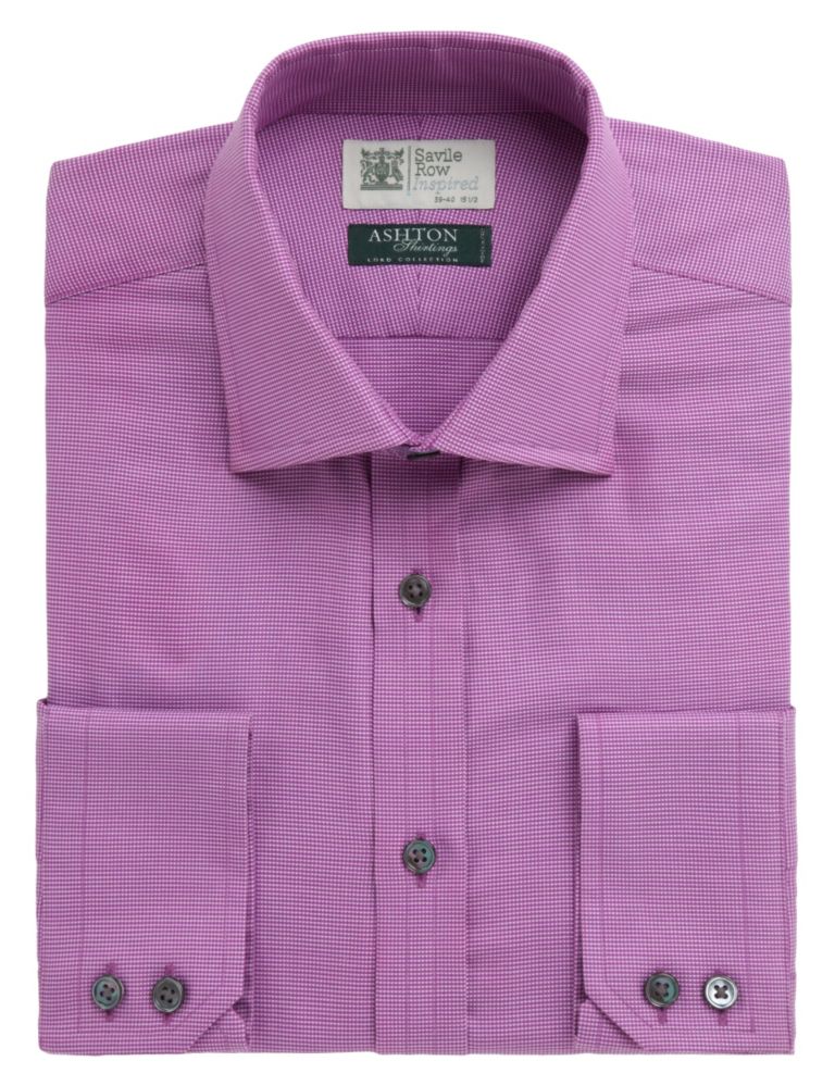 Pure Cotton Tailored Fit Textured Shirt 1 of 1