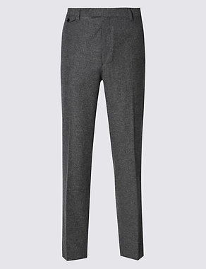 Pure Cotton Tailored Fit Trousers Image 2 of 4