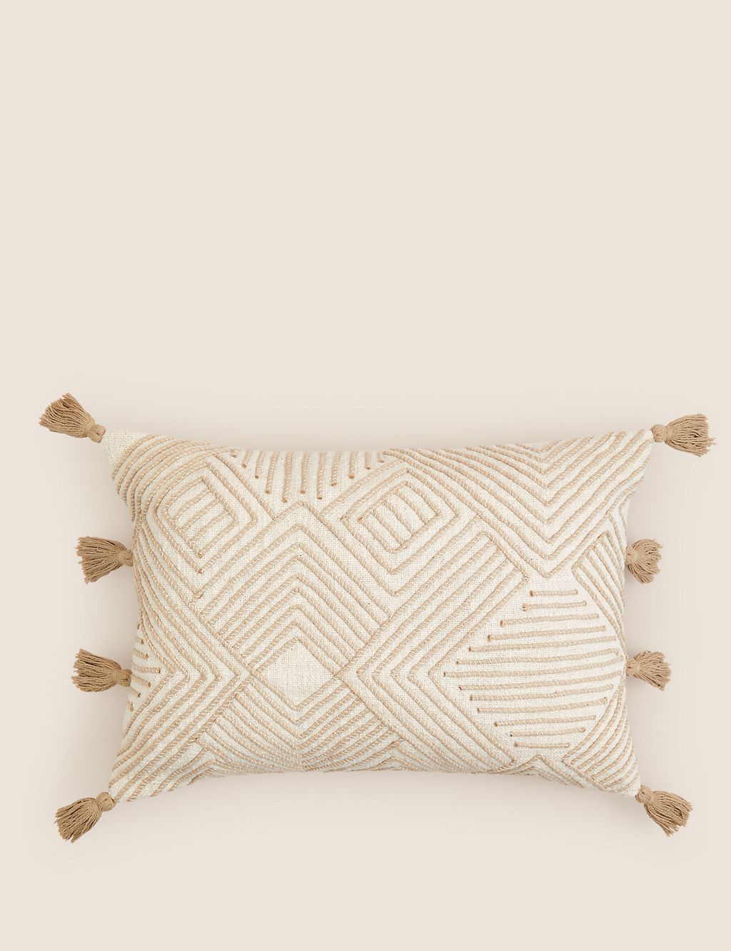 Pure Cotton Textured Bolster Cushion 2 of 7