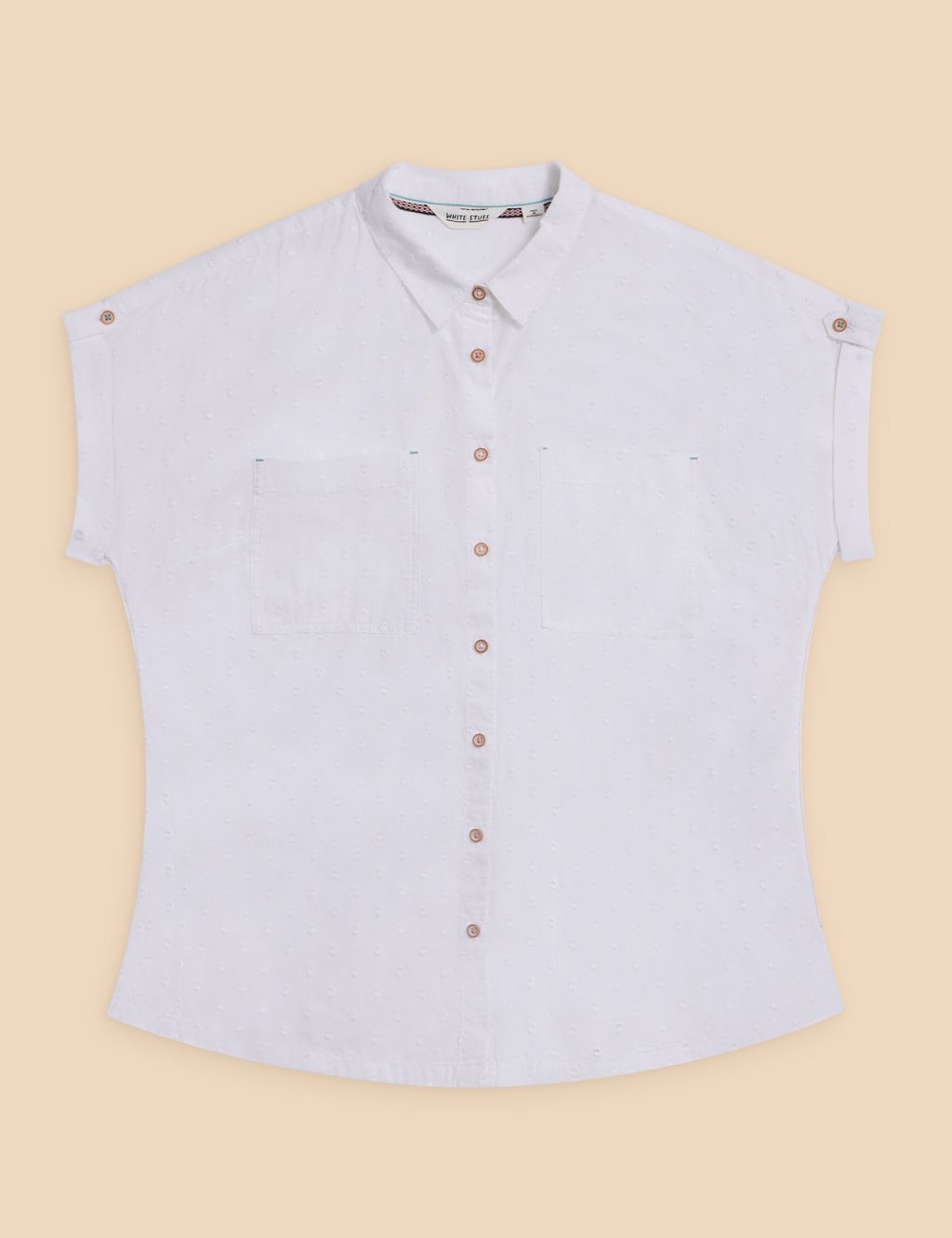 Pure Cotton Textured Button Through Shirt 1 of 6