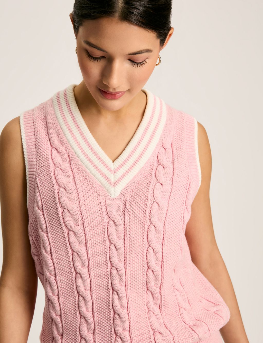 Pure Cotton Textured Cable Knitted Top 4 of 8