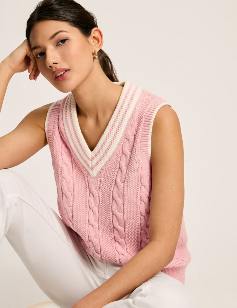Pure Cotton Textured Cable Knitted Top 8 of 8