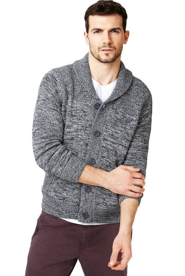 Pure Cotton Textured Cardigan Image 1 of 1
