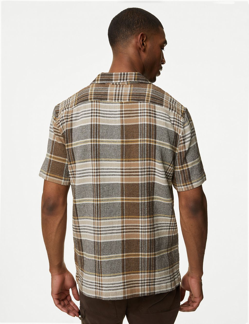 Pure Cotton Textured Check Shirt 5 of 5