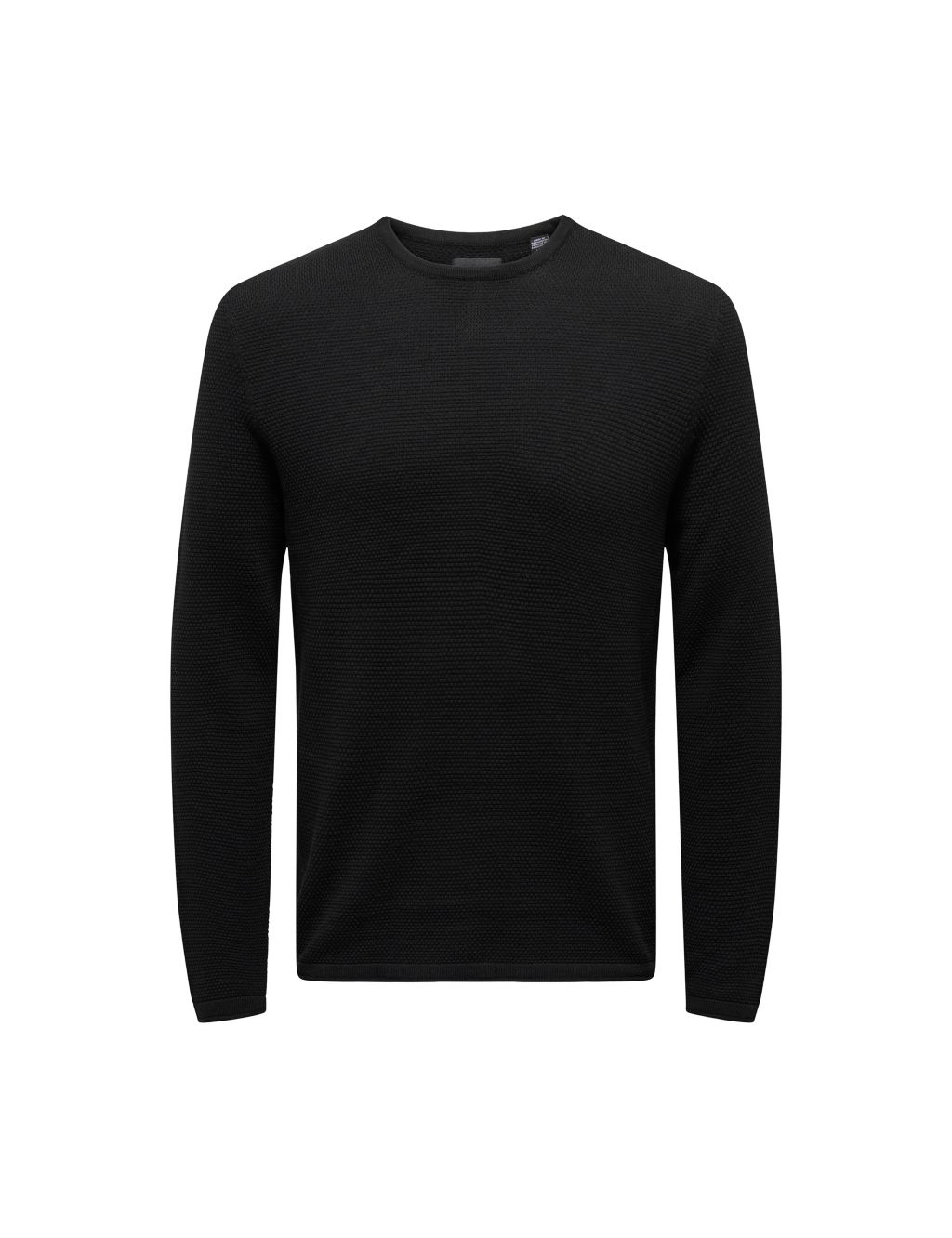 Pure Cotton Textured Crew Neck Jumper | ONLY & SONS | M&S