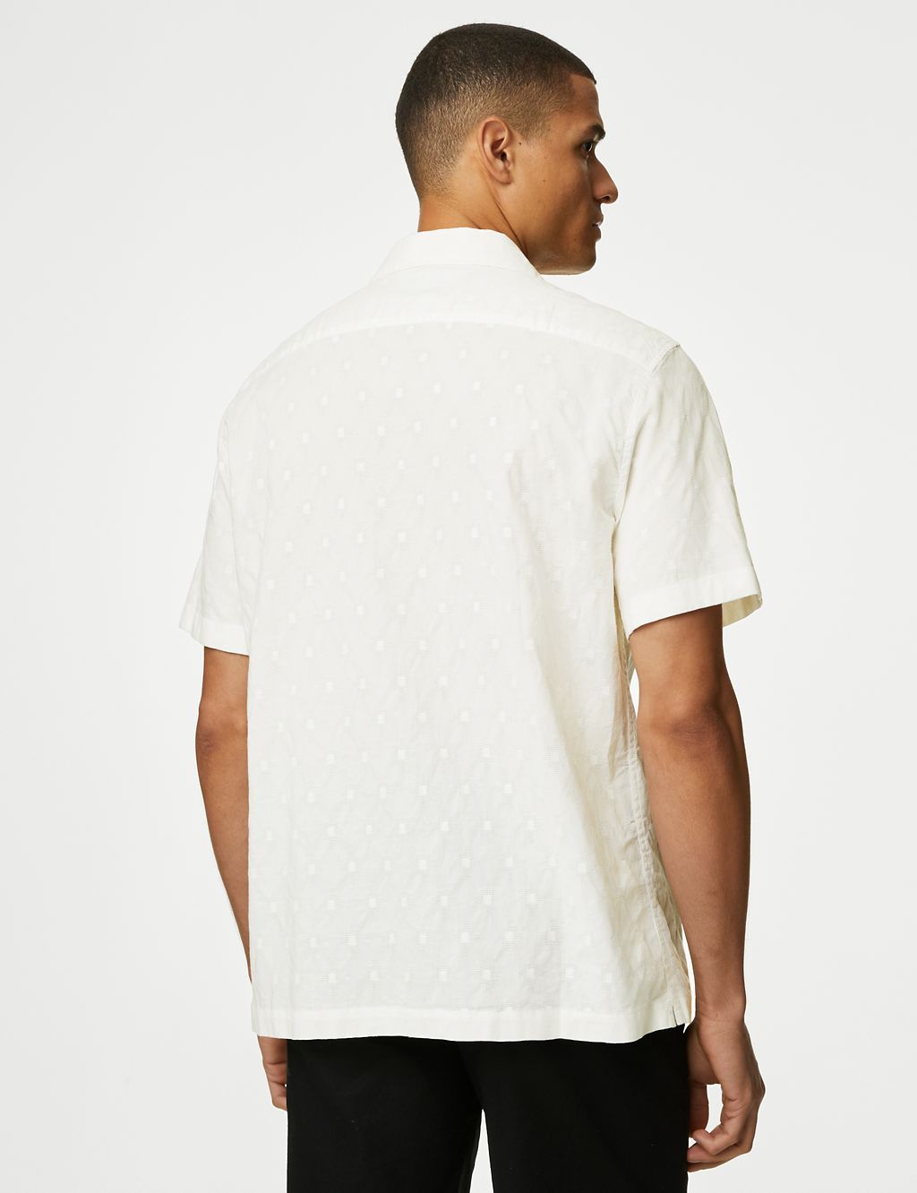 Pure Cotton Textured Cuban Collar Shirt 5 of 5
