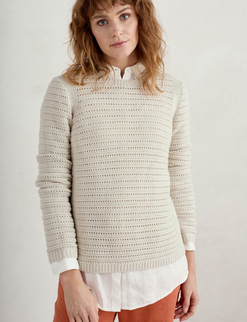 Pure Cotton Textured Jumper 2 of 5