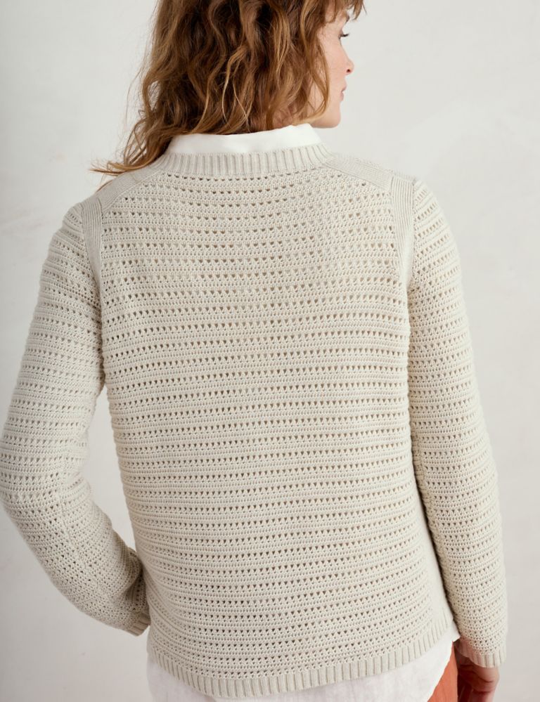 Pure Cotton Textured Jumper 4 of 5