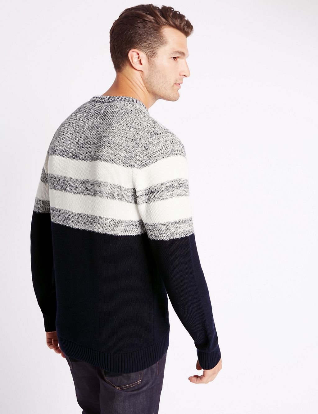 Pure Cotton Textured Jumper 2 of 3