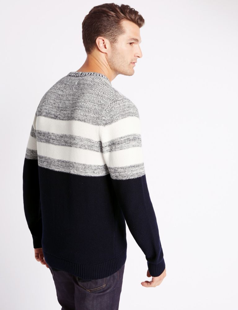 Pure Cotton Textured Jumper 3 of 3