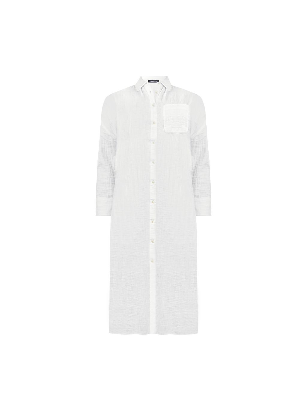 Pure Cotton Textured Maxi Shirt Dress 1 of 6