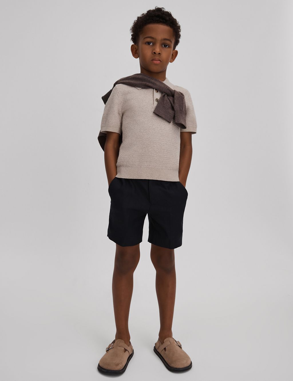 Pure Cotton Textured Polo Shirt (3-14 Yrs) 3 of 4
