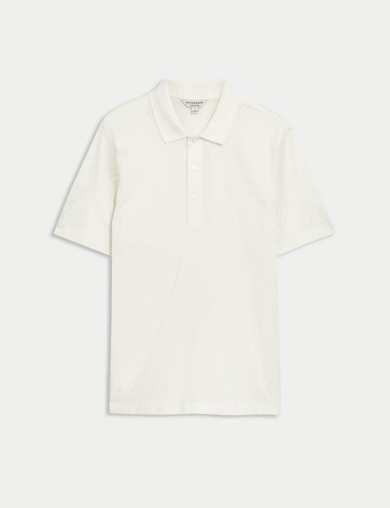 Pure Cotton Textured Polo Shirt 2 of 5