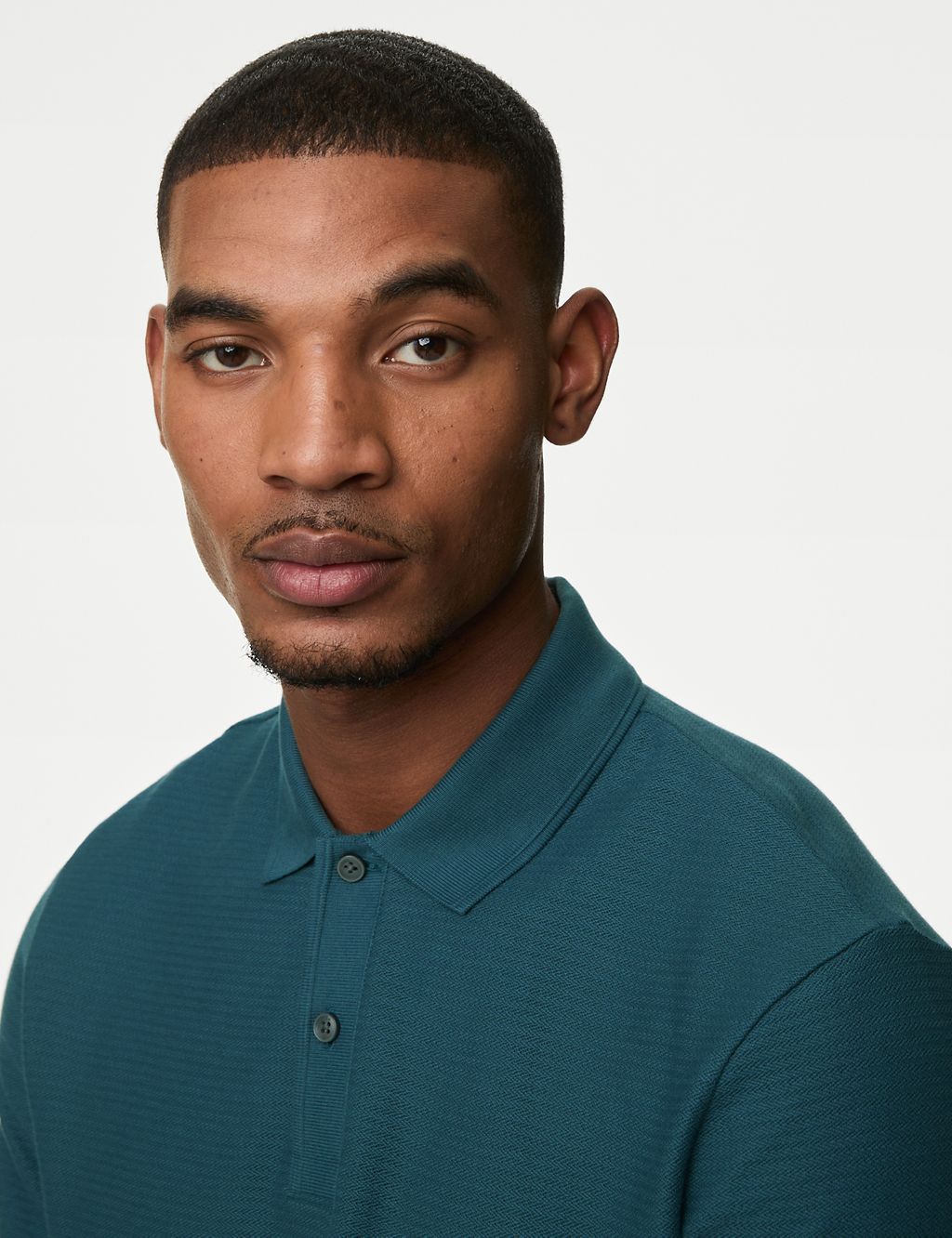 Pure Cotton Textured Polo Shirt 4 of 5