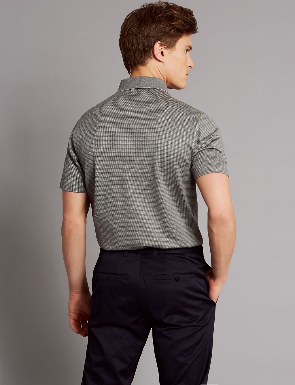 Pure Cotton Textured Polo Shirt 4 of 4