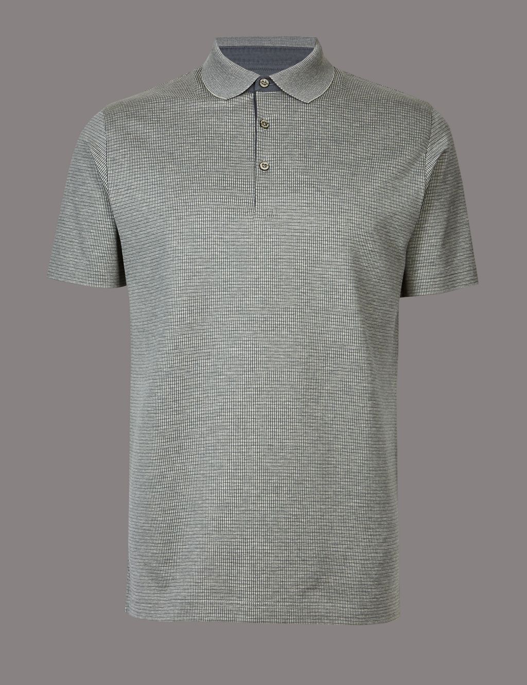 Pure Cotton Textured Polo Shirt 1 of 4