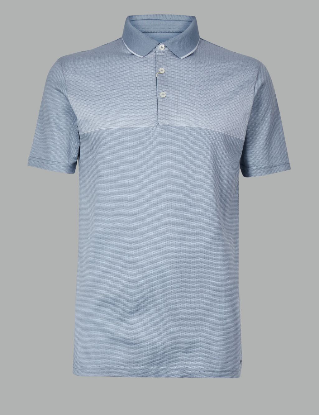 Pure Cotton Textured Polo Shirt 1 of 4